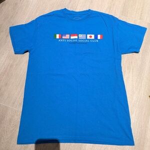 Anti Social Social Club Blue Graphic Tee international size M